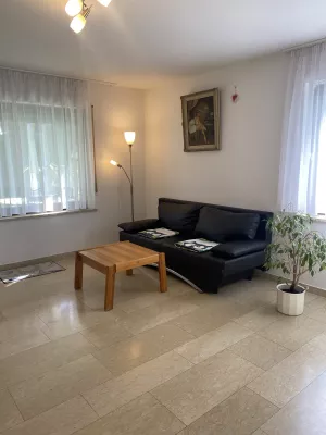 Schlafsofa und Sitzbereich