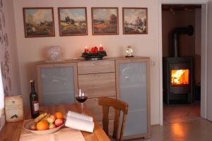 Beim knistern des Holzofens den Winteraben genießen.