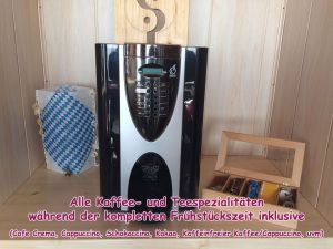 Kaffeespezialitätenflat Alle Kaffee- und Teespezialitäten während der kompletten Frühstückszeit inklusive.