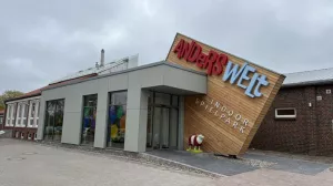 Einzigartig :das Indoor Spielparadies AndersWelt. Nur 400 Meter vom Ferienhaus entfernt