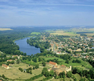 Dargun mit Klostersee von oben