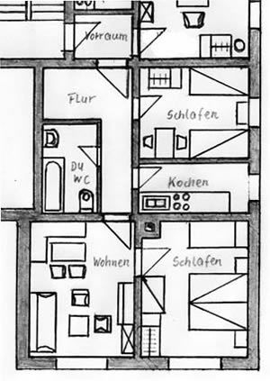 Grundriß Ferienwohnung