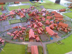 In der Mühle steht ein Modell des Runddorfes von 1950