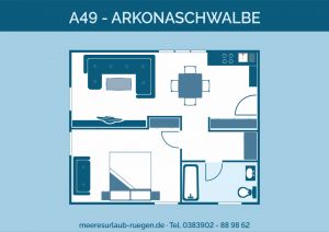 Bild 3: A49 Rügen, modern-gemütliche Fewo mit dem Strand fast vor der Haustür