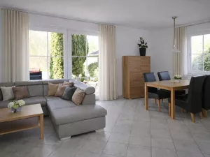 Wohnzimmer mit Schlafsofa