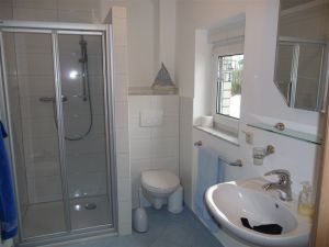 das Duschbad, neu gestaltet, und renoviert