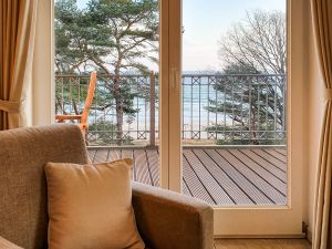 Blick zum Balkon
