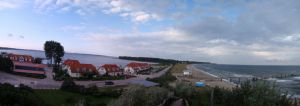 Blick v. Schmiedeberg auf Ostsee u. Haffplatz
