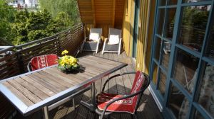 Sonnenloggia direkt vor der Wohnung