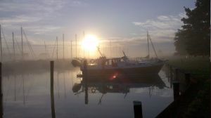 Abendstimmung am Vareler Hafen