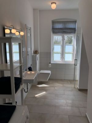 Bild 18: Kutscherhaus Gut Ohrfeld-Einzellage,Meerblick vom Hof, Sauna und Kaminofen