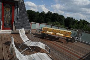 Auf der Dachterrasse