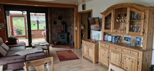 Wohnzimmer mit Kaminofen