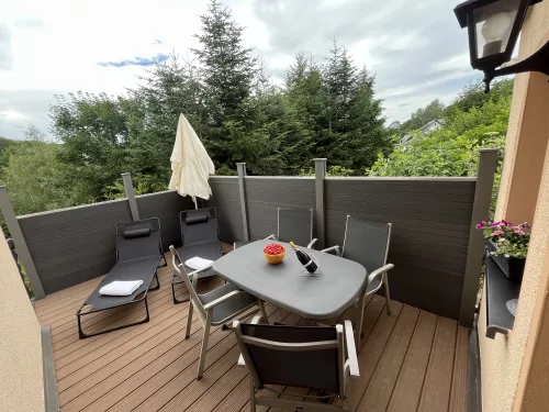 Blick auf den Balkon