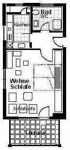 Ihre Wohnung befindet sich im Erdgeschoss eines 1993 fertiggestellten Neubaus.
Wohnfläche: 37m˛