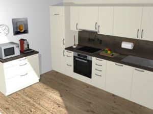 Die Küche ist komplett ausgestattet