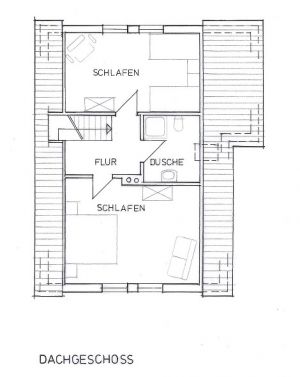 Zur Orientierung, hier ein detaillierter Grundriss der 1. Etage.