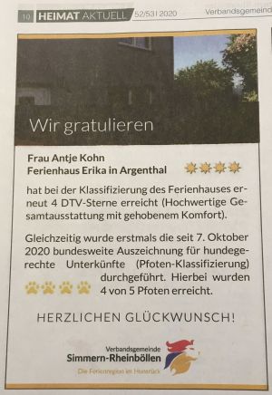 Bild 2 Bild 2: Tolles vier Sterne und vier Pfoten Ferienhaus im Hunsrück, Hunde willkommen