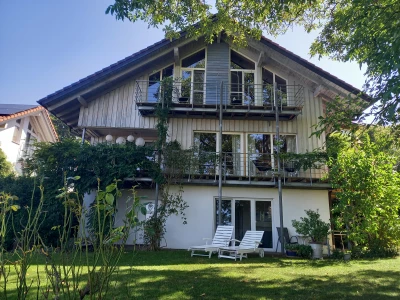Ferienwohnung in Moos: Ferienwohnung Graf mit Blick auf den Bodensee und den Hohentwiel