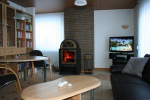 Bild 3: Ferienwohnung mit Terrasse am Möhnesee, Garten, Liegewiese und Grillkamin