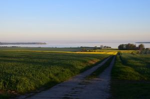 Blick auf
Boiensdorfer Werder - Ostsee -
Halbinsel Wustrow (v.li.n.re.)