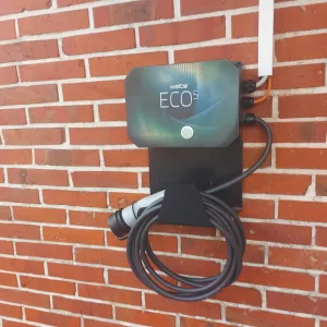 Eine der beiden Wallboxen mit Typ 2 - Stecker