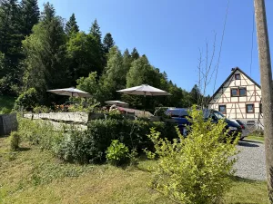 Bild 22: exklusive FeWo Waldblick, 2 Schlafzimmer, Elektrokamin, Garten