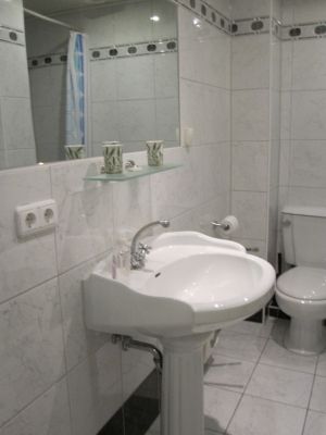 Bad mit Dusche Bild 23: Fewo Ankerplatz-Schönhagen, 800 m zur Ostsee mit Hund, W-Lan + Fahrräder