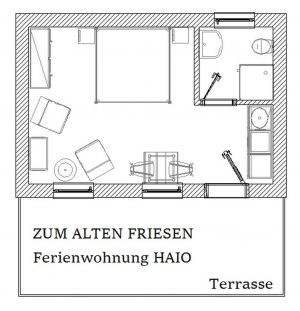 Bild 4: Wangerland: Zum alten Friesen Fewo HAIO für max. 2 Gäste. Hund willkommen!