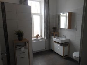 Duschbad mit Waschmaschine