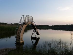 Badestelle mit Rutsche