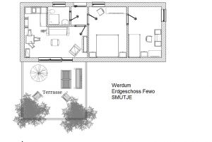 Bild 5: Luftkurort Werdum: Erdgeschoss-Fewo SMUTJE Terrasse + Garten, max. 2 Hunde!