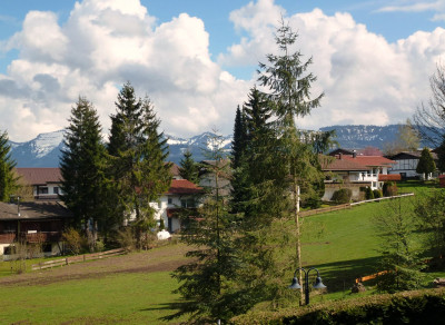 Ferienwohnung in Oberreute: Ferienwohnung im Allgäu mit Bergsicht zwischen Bodensee und Neuschwanstein
