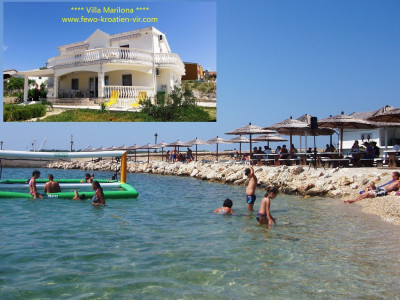 Ferienwohnung in Vir: Villa Marilona Appartement 4, FeWo direkt am Meer auf der Insel Vir