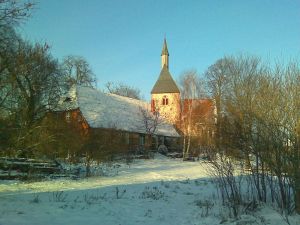 Ensemble-Ansicht mit Schnee