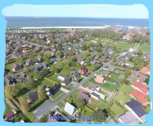 Luftaufnahme Nordsee-Oase mit Blick in Richtung Strand und Hafen