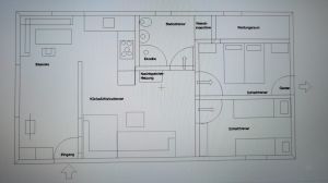 Verschaffen Sie sich einen Überblick über unser Ferienhaus mit dem Grundrissplan.