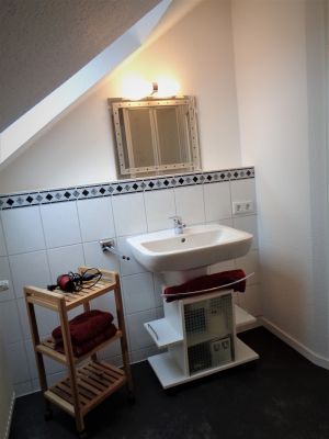 Tageslicht Bad Ansicht 1 Bild 8: Apartment Eulennest in ostfriesischem Gulfhof in Pilsum Nähe Greetsiel