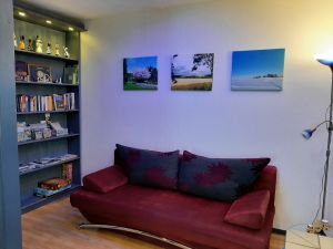 ausgestattet mit SAT-TV, DVD/CD-Player sowie Büchern und Prospekten mit Ausflugstipps