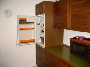 Kühl-/Gefrierschrank, Ceranfeld/Backofen, Wasser-/Eierkocher, Toaster, Mikro ...