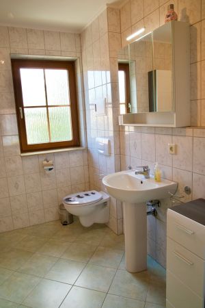 Waschbecken und WC