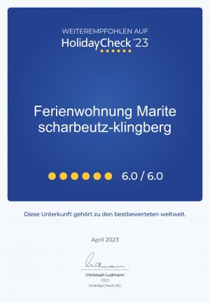 HolidayCheck Weiterempfehlung 2023