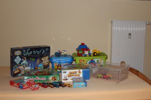 Für die kleinen Feriengäste steht auch Spielzeug zur Verfügung (Bücher sind auch vorhanden)
