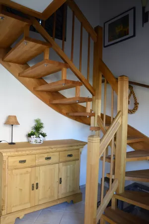 Treppenaufgang zur Ferienwohnung