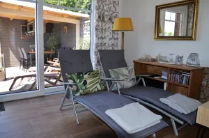 Ruhebereich neben der Sauna