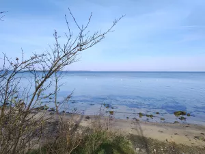 Blick von der Nordspitze der Halbinsel, nur wenige Minuten zu Fuß vom Appartement entfernt.