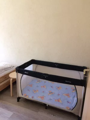 In der Ferienwohnung sind 1 Hochstuhl und 1 Kinderreisebett vorhanden ( wird auf Nachfrage bereitgestellt)