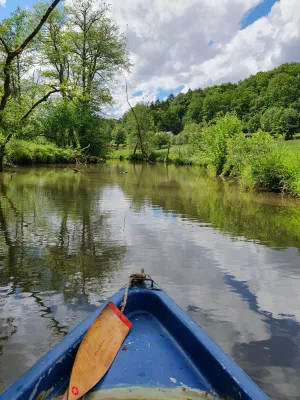 Boot fahren auf der Schwarzach