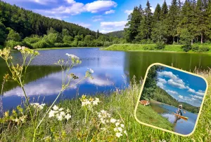 Baden für Menschen und Hunde im Stausee