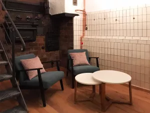 Sitzecke vor Backofen